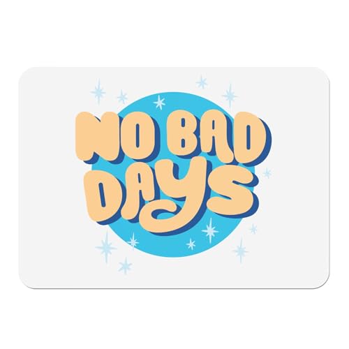 Napperons blancs No Bad Days message positif en liège pour une décoration de table axée Bien-Être - 2