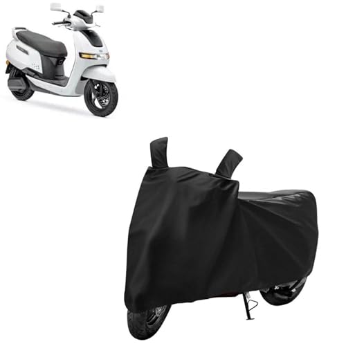 Image of Kerwa Waterproof Bike Cover Compatible with TVS iQube | Dust Proof, UV-Resistant, Mirror Pocket with Windproof Buckle Strap