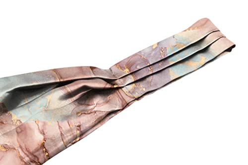Image of BLACKSMITH Jacquard Microfiber Neckwear Ascot and Matching Pocket Square Set for Men