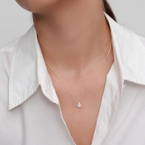 VRIUA Diamond Necklaces for Women, Dainty Gold/Silver Necklace 14K Gold/White Gold Plated Layered Necklace Simple Diamond Gold Necklace for Women Trendy Jewelry2