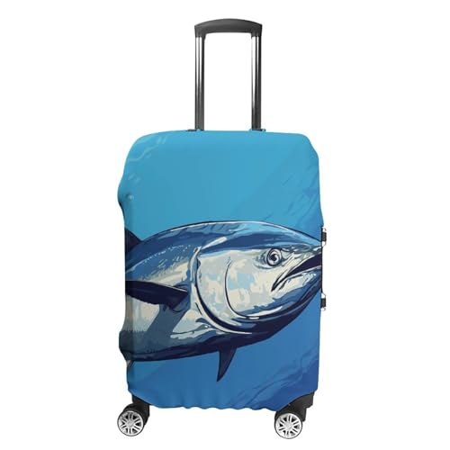 Carry on Luggage Cover Colorful Tuna Suitcase Covers for Luggages Tsa Approved Travel Luggage Sleeve Protector Elastic Suitcase Protector Anti-Scratch Washable Fits 19-30 Inch Case -XL
