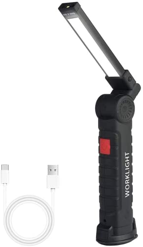 LED 作業灯 ワークライト 強力COBライト 折り畳み式 USB充電式 マグネット付き 日常応急照明/自動車整備/夜間作業