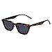 SOJOS Polarized Narrow Square Cateye Sunglasses for Women Retro Trendy Driving Glasses SJ2169 with Tortoise Frame/Grey Lens