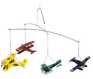 1920 Biplane Flight Mobile Hanging Seaplane Airplane Decor