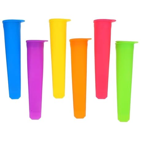 LABRIMP 6pcs DIY Ice Cream Molds Set with Lid Food-grade Silicone Ice Pop Maker for Homemade Easy Release Suitable for Summer Dessert Preparation