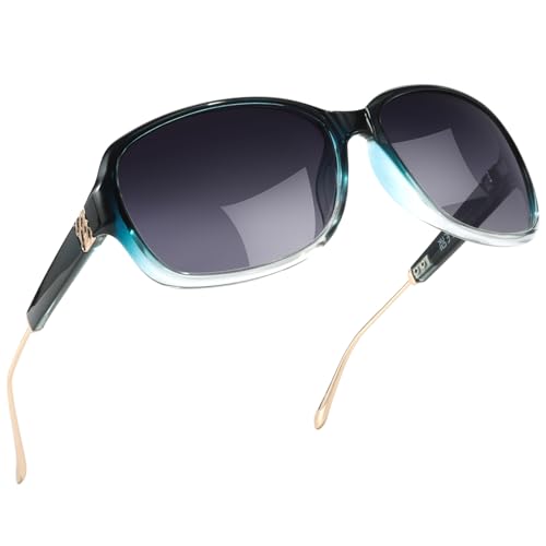 Siphew Elegantes Gafas De Sol Polarizadas Para Mujer, Gafas De Sol De Gran Tamaño Con Protección Uv 400, Marco Envolvente Con Clase, Marco Negro Y Azul Degradado Siphew Elegantes Gafas De Sol Polarizadas Para Mujer, Gafas De Sol De Gran Tamaño Con Protección Uv 400, Marco Envolvente Con Clase, Marco Negro Y Azul Degradado
