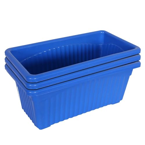 Image of NAYRA Plastic Window Planter - 14 Inch, Blue | Rectangular Planter For Home And Balcony Garden | Flower Pot For Indoor And Outdoor Plants And Gardens | Suitable For Home Gardening (Set Of 3)