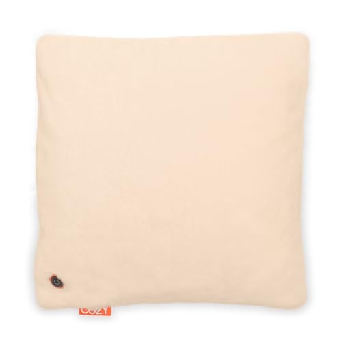Coussin chauffant confortable UNA - Sans fil (fausse fourrure beige)