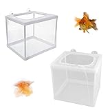 ◆Materiales de Alta Calidad:Nuestra caja de cría para acuarios adopta material de malla de calidad para garantizar el flujo de agua dentro del tanque y la caja de aislamiento.Material no tóxico e inofensivo,seguro para sus crías de peces y camarones.