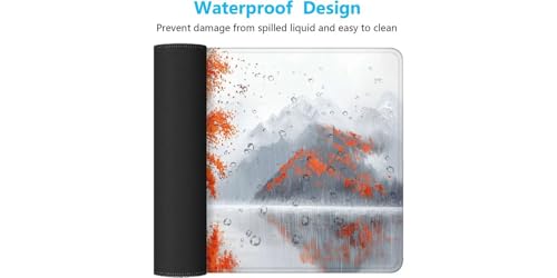 Tapis de souris XXL bords cousus imperméable pour précision PC - 7