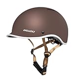 Exclusky Casco de bicicleta para adultos, casco de ciclismo urbano ajustable para monopatín, patinaje, bicicleta, casco de viaje para hombres y mujeres (café) Exclusky Casco de bicicleta para adultos, casco de ciclismo urbano ajustable para monopatín, patinaje, bicicleta, casco de viaje para hombres y mujeres (café)