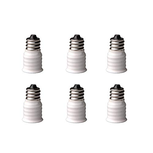 Preisvergleich Produktbild SmartDealsPro Lampenfassung, E12 auf E14, Weiß, 6 Stück