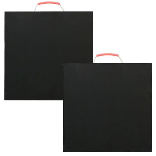YAGEANNL 2 Pack RV Outrigger Pads, 18' x 18' x 1' Non-Slip Rv Jack Pads Stabilizing Blocks with Handle, Rv Leveling Pads for Crane, Trailer, Wrecker, Tow Truck, Service Truck Trailer