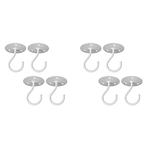 Akfldms de Techo para Plantas Colgantes, Colgadores de Pared de Metal Resistentes para Jardineras, Incluye Anclajes Profesionales para Paneles de Yeso, Paquete de 8