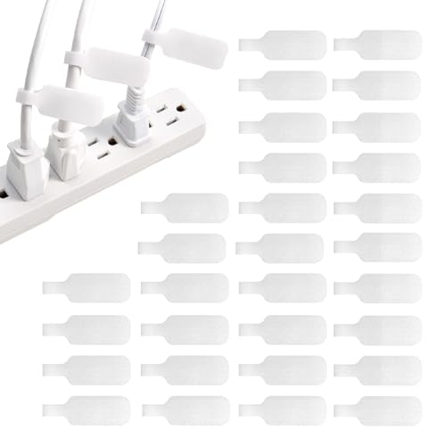Image of Wrap-It Storage Cable Labels - Medium, White (30-Pack) Write On Cord Labels, Wire Tags for Cable Management and Organizer for Electronics, Computers and More