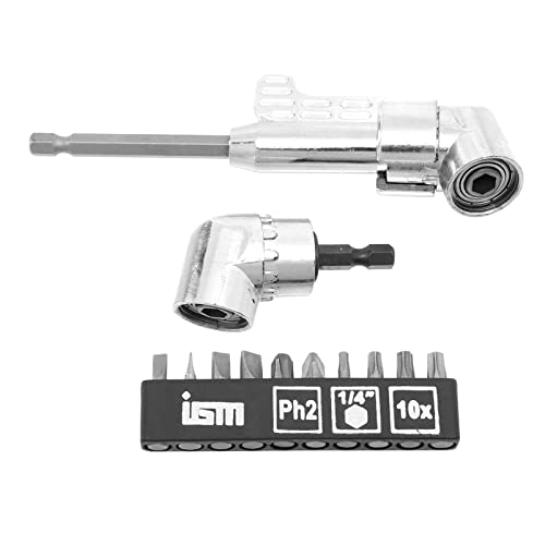 Housoutil 1 105 Screwdriver Corner Bending Batch Right Angle Drill Adapter Socket Screwdriver Holder Adaptor Outlet Socket Adapter Right Angle Driver Bracket Alloy Steel