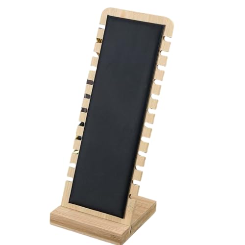 BOBOZHONG Porte Bijoux,Présentoir à Collier Chevalet,26 x 10 cm,Porte Collier en Bois,Rangement Bijoux Organisateur,Support de Vitrine de Collier,pour Colliers, pendentifs,Bracelets(Noir)