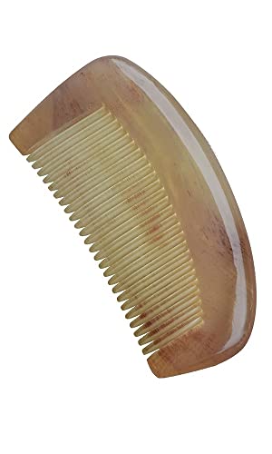 Saeeycue Natural Buffalo Ox Horn Hair Comb Beard Comb Fine Tooth Scalp Massage Comb Anti- Static Elegant Hairdressing Comb For Women Girls (A) #TOP2