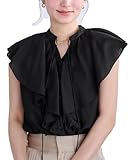 [ユアーズ] ラッフルデザイン フレンチスリーブ ブラウス BEXU1653 レディース M ブラック