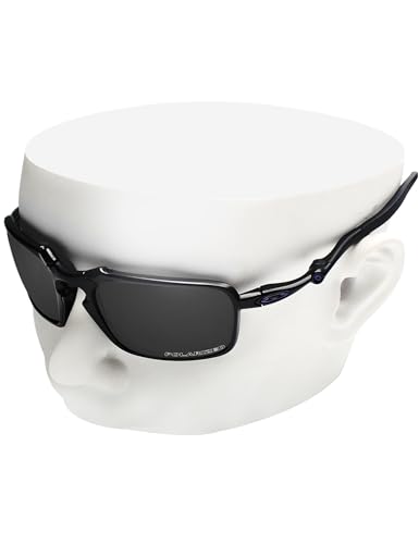 Image of OOWLIT Replacement Lenses Compatible with Oakley Badman OO6020 Sunglass Black Polarized