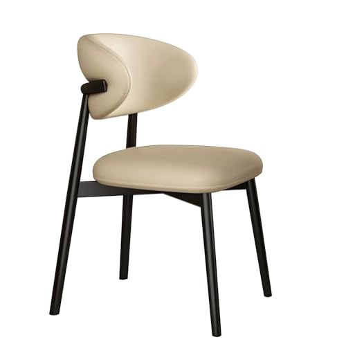 Juego de 6 sillas de comedor tapizadas modernas con respaldo curvado para cocina y comedor