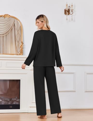 Ekouaer 2 Piece Lounge Sets for Women Long Sleeve Matching Pajama Set - image 2