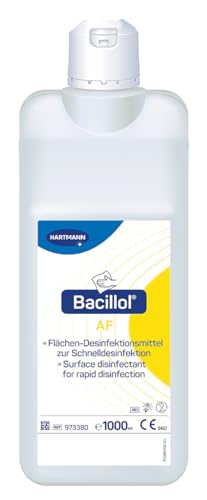 Bacillol AF: Alkoholisches Schnell-Desinfektionsmittel mit umfassender Wirksamkeit und rückstandsfreier Auftrocknung, 1L