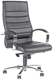 TOPSTAR Lux Sillón de dirección, piel alta calidad, altura 112-121 cm, negro