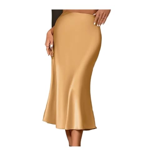 Jupe en satin longue taille haute contre l'inconfort d'été