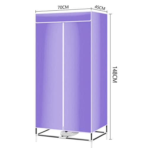 900W Opvouwbare Elektrische Wasdroger, Draagbare Warme Luchtdroger Kleine Energiebesparende Snelle Verwarming Washanger Stille Schoenendroger (Color : Purple) - Image 8