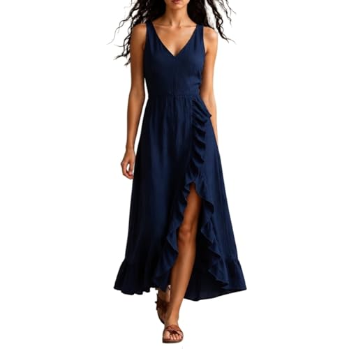 Robe maxi à volants légère pour vos soirées d'été