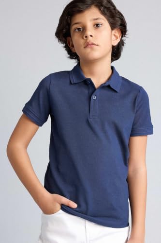 DeFacto%100 Pamuk Basic Pike Polo Tişört Erkek Çocuk K1689A626SM