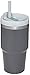STANLEY Quencher H2.0 Tumbler with Straw 20 oz | Flowstate 3-Position Lid | Cup Holder Compatible for Travel | Insulated Stainless Steel Cup | BPA-Free | Charcoal