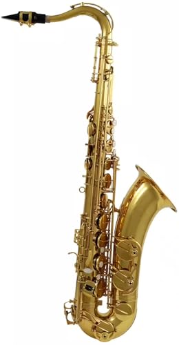 Woodbrass WST300 - Saxophone Ténor Si♭ Verni - Saxo Instrument à Vent Débutant Prêt à Jouer, Confort de Jeu Supérieur, Son Chaleureux & Puissant, Étui...