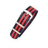 PIGLOLKINY Correa integrada Universal tejida de lona nailon 20/22mm for Omega For Seiko, accesorios for reloj pulsera deportiva(Darkblue Black,20mm)