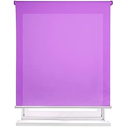 Estores Lila MERCURY TEXTIL-Estor Enrollable translúcido Liso (Lila, 100x180cm)