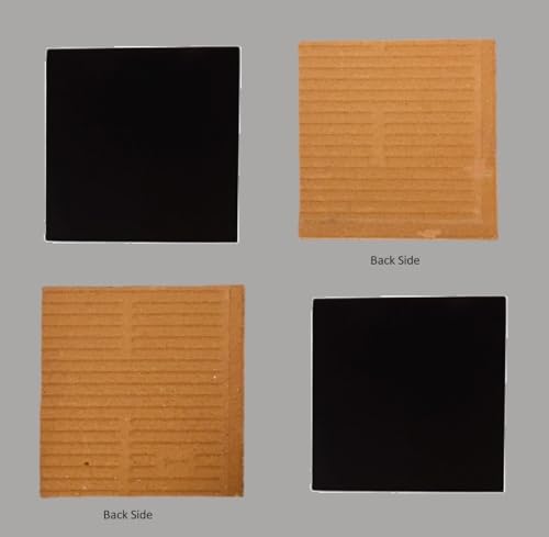 Image of 8 x 8 cm Ceramic Black Colour Wall Tile - Pack of 4