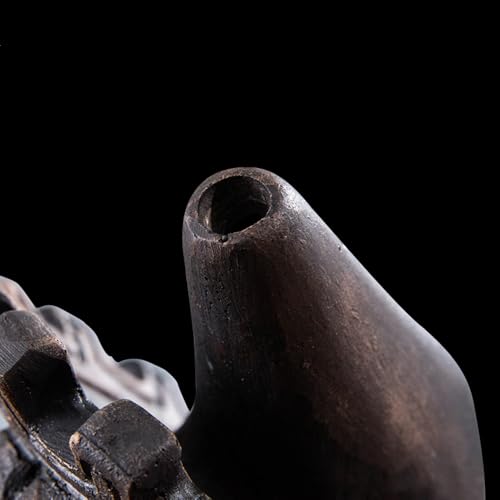Authentic Spooky Aztec Death Whistle, Loudest Human Sounding Screams 125+ Decibels, Halloween Creepy Gift Death Whistle (Black)