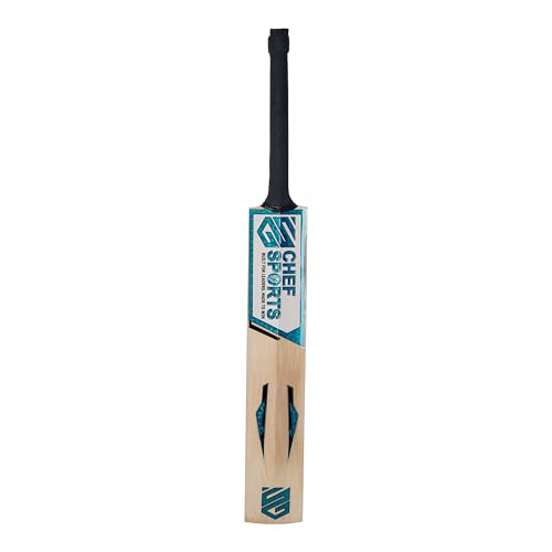 Image of Chef Sports Grade 1 Kashmir Willow Cricket Bat | Thick Edges & Big Sweet Spot | Balanced Bat for Powerful Stroke Play & Control | Season Ball