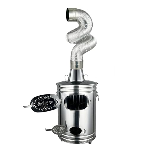 Brenntonne aus Edelstahl, Verbrennungskäfig mit Schornstein,...