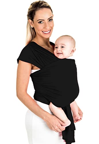 Baby Sling Mamãe Canguru Malha 100% Algodão (Preto)