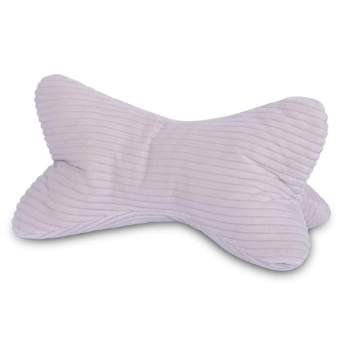 Leseknochen Cord Cream Nackenkissen beige Knochenkissen Nackenrolle Lesekissen Öko-Tex 100 zertifiziert und 60°C waschbar - Kissen für Nacken, Knie...