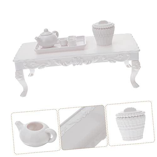 Ipetboom 1 Conjunto Mini Brinquedos Material De Cozinha Acessórios Em Miniatura Mesa De Chá Gabbys M