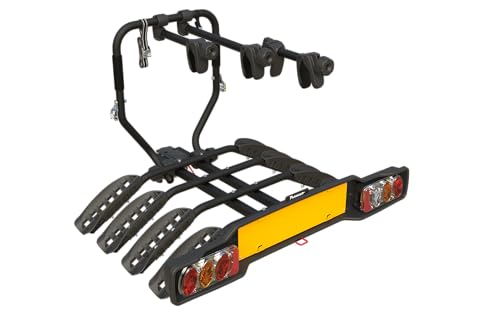 Peruzzo Siena - Portabicicletas de Bola de Remolque, Negro, 4 Bicicletas