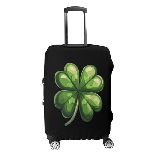 St. Patrick's Day Shamrock Clover Luggage Cover Cute Travel Suitcase Cover Protective Cover for Women Men M4