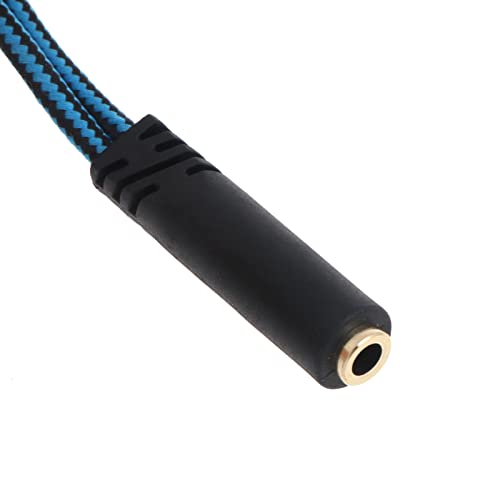 Cable divisor de audio y micrófono 3.5mm de nylon miniatura 6