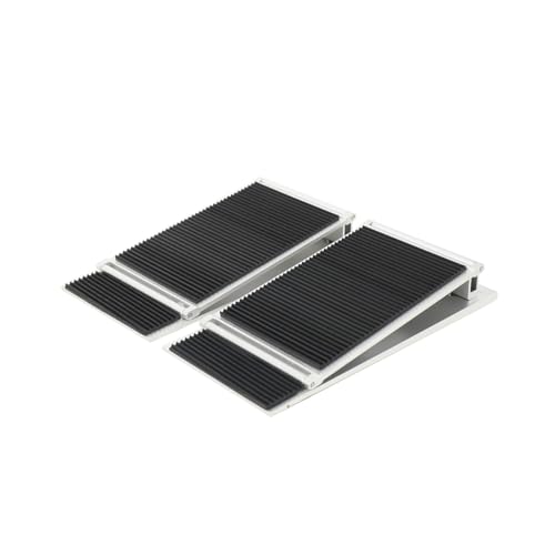 Mreryyse Wheelchair Ramps, 440 LBS Load Capacity, Portable Threshold Ramp Adjustable for Home Entrance Threshold Doorways Stair Steps, Aluminum Alloy Ramps, 20x10x5cm