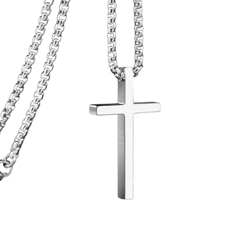 Collier pendentif croix hip-hop en acier pour affirmer votre style au quotidien