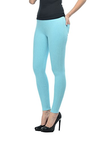 Image of Frenchtrendz Women's Slim Fit Mid Rise Stretchable Cotton Modal Spandex Jegging Pull On