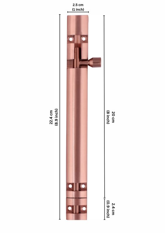 Image of Premium Heavy Aluminium 8 Inch Tower Bolt | Door Stopper | Door Lock Latch for Home, Office Doors,Main Doors,Windows | kundi | chitakni | Chitkini(Rose Gold Finish)(Pack of 6)
